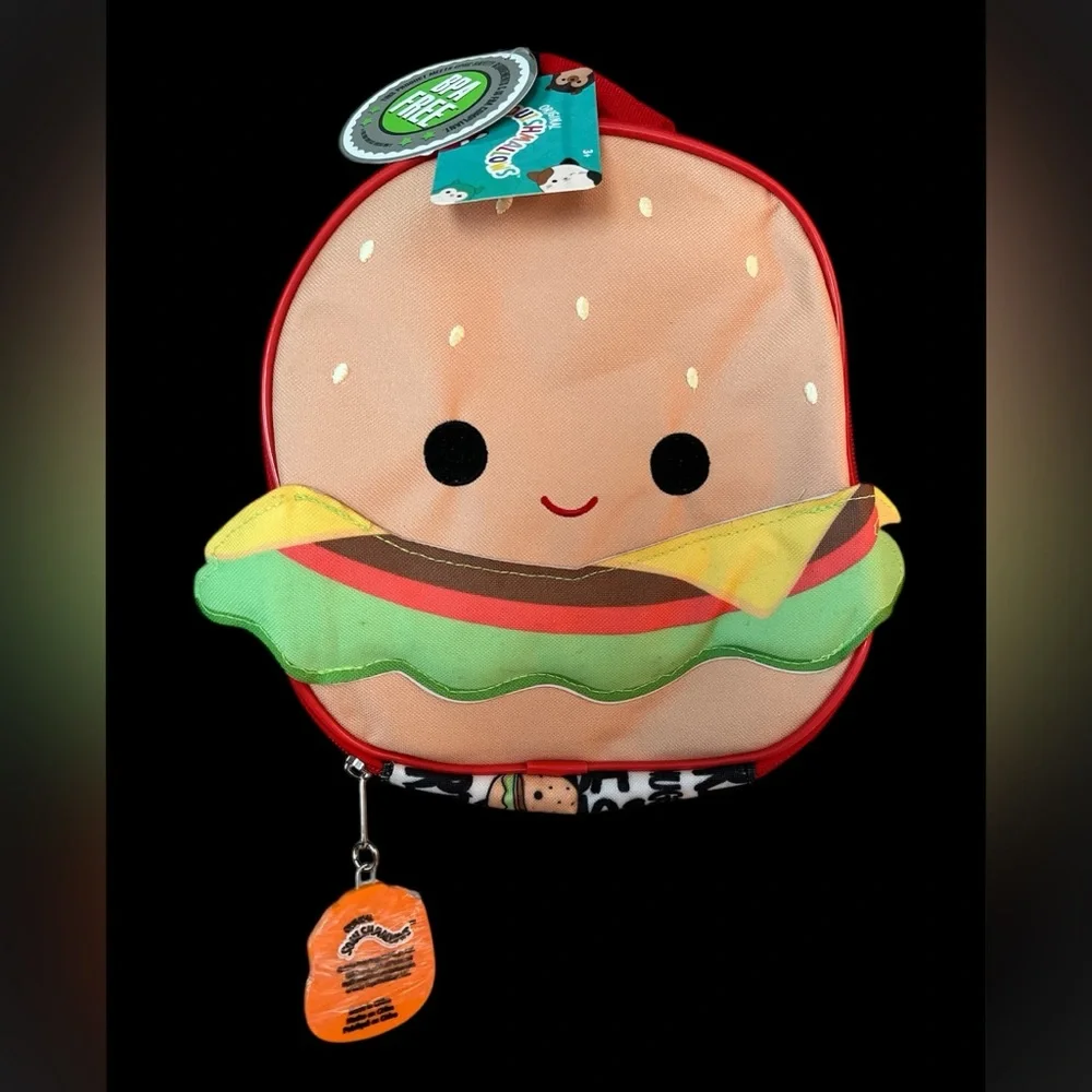 NWT Squishmallows Insulated Lunch Bag with Fries Zipper Pull Charm – BPA Free